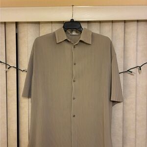 Zara Men's Tan Short Sleeve Shirt